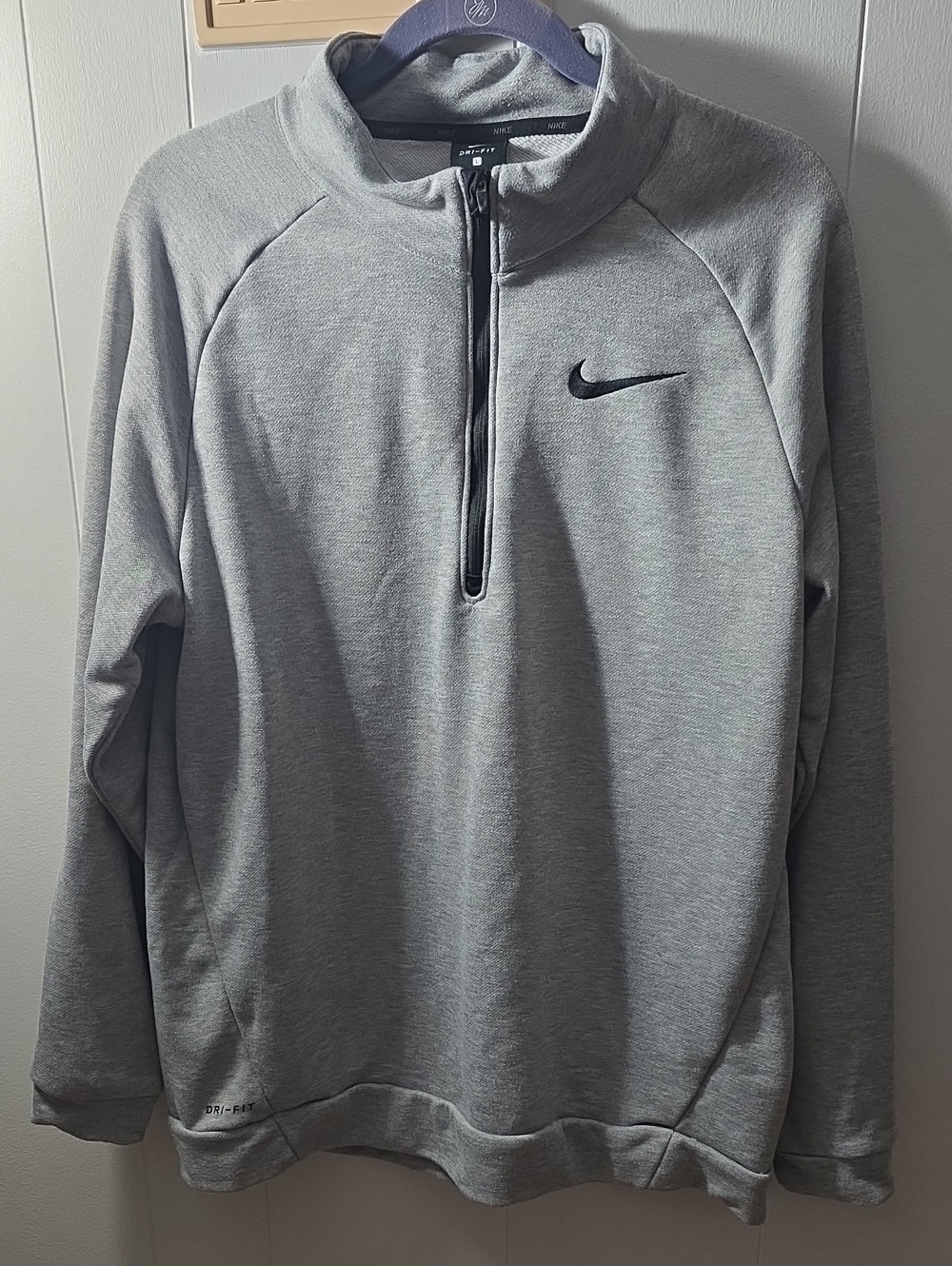 Nike Light Gray Quarter-Zip Pullover